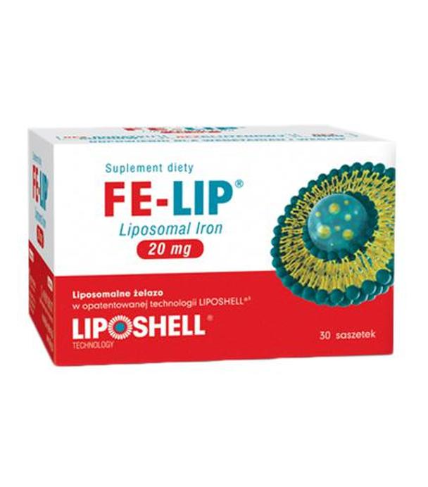 Fe-Lip Liposomalne żelazo 20 mg - 30 sasz. - cena, opinie, wskazania