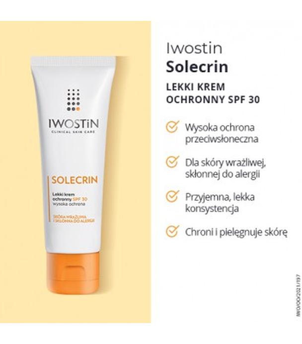 IWOSTIN SOLECRIN SPF30 Nawilżający Krem ochronny, 50 ml