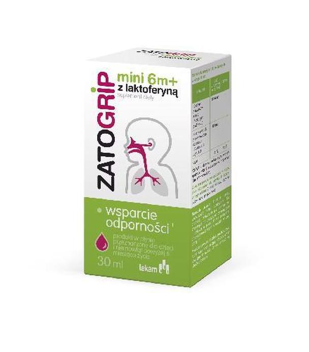 Zatogrip Mini z laktoferyną 6 m+, 30 ml