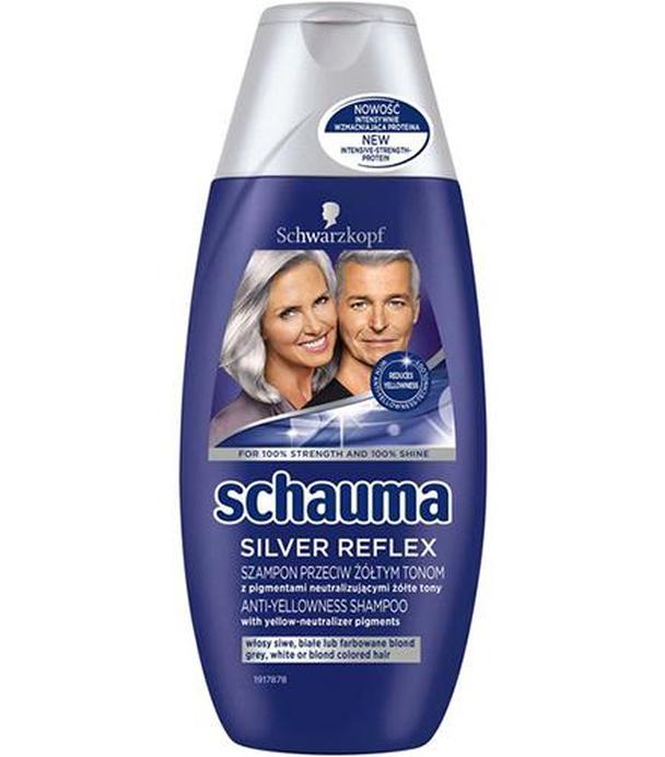 Schauma Silver Reflex Szampon neutralizujący żółte tony do włosów blond siwych lub białych - 250 ml - cena, opinie, stosowanie