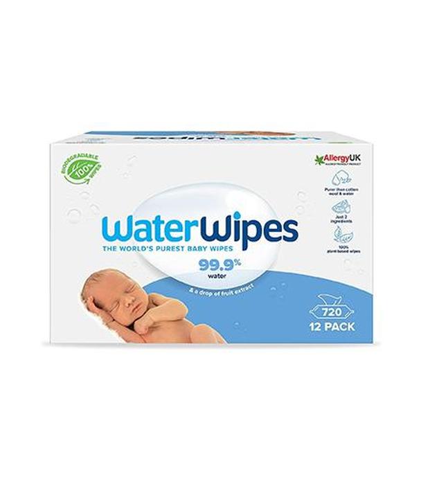 WaterWipes Bio Chusteczki nawilżane dla dzieci, 12 x 60 sztuk