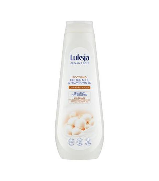 Luksja Creamy Soft Kremowy Płyn do kąpieli Mleczko bawełniane i Prowitamina B5, 900 ml, cena, opinie, stosowanie