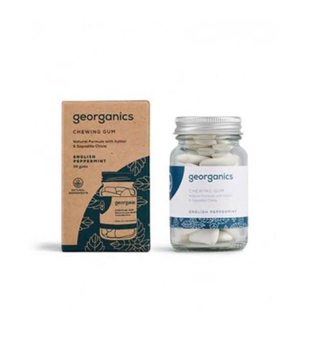 Georganics, Naturalna guma do żucia, English Peppermint, 30 sztuk