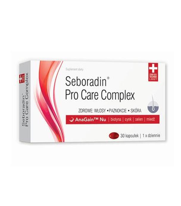 SEBORADIN Pro Care Complex - 30 kaps. Redukuje wypadanie włosów -  cena, opinie, właściwości