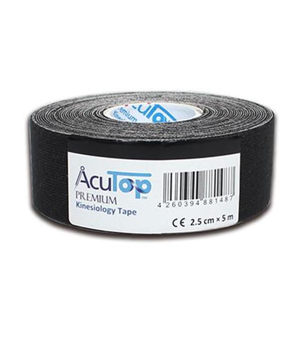 AcuTop Premium Kinesiology Tape 2,5 cm x 5 m czarny, 1 szt., cena, opinie, właściwości