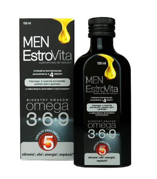 EstroVita Men Omega 3-6-9, 150 ml, cena, opinie, właściwości