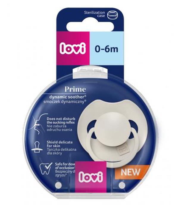 Canpol Lovi Prime Smoczek dynamiczny silikonowy Coconut 34/400 0-6 miesięcy, 1 sztuka