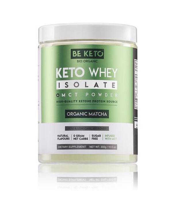 BeKeto Keto Whey isolate + MCT Organic Matcha, 300 g, cena, opinie,składniki - ważny do 2025-09-30