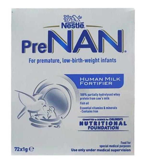 Nestle Prenan HMF Wzmacniacz mleka kobiecego dla wcześniaków oraz niemowląt o małej masie urodzeniowej, 70 x 1 g - cena, opinie