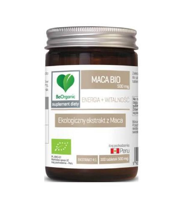 Aliness BeOrganic, Maca BIO 500 mg, tabletki, 100 sztuk