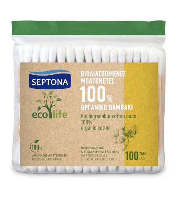 Septona Ecolife Biodegradowalne Patyczki higieniczne, 100 sztuk