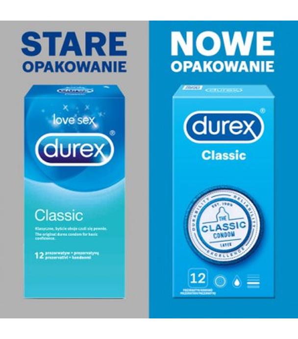 Durex Classic, prezerwatywy klasyczne gładkie, 12 sztuk