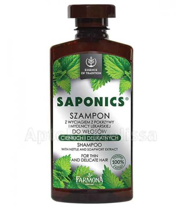 FARMONA SAPONICS Szampon z wyciągiem z pokrzywy i mydlnicy lekarskiej do włosów cienkich i delikatnych - 330 ml