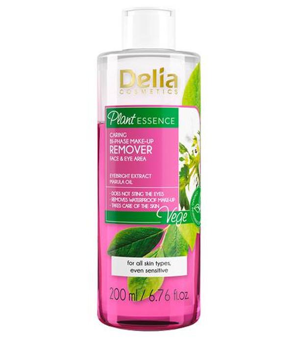 Delia Cosmetics Plant Essence Pielęgnujący płyn dwufazowy do demakijażu twarzy i okolic oczu - 200 ml - cena, opinie, wskazania - ważny do 2024-11-30