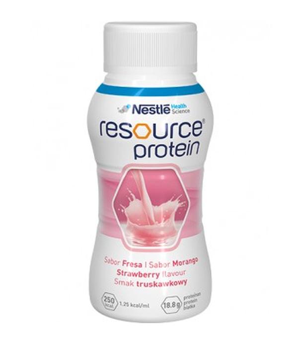 Resource Protein, płyn, smak truskawkowy, 4 x 200 ml - ważny do 2025-07-17