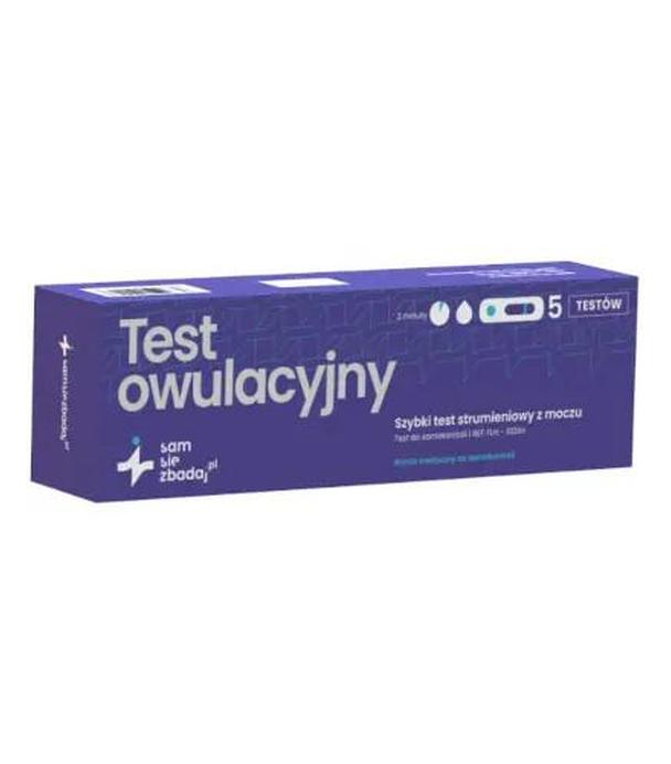 Szybki test owulacyjny strumieniowy z moczu, 5 sztuk