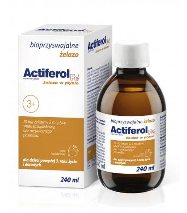 ACTIFEROL FE 10 mg smak truskawkowy - 240 ml