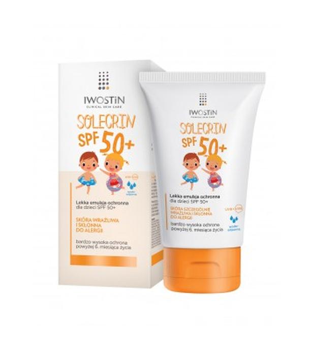 Iwostin Solecrin Lekka emulsja ochronna dla dzieci SPF 50 - 100 ml  - ważny do 2025-08-31