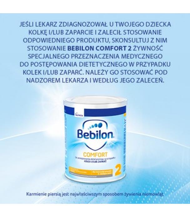 Bebilon Comfort 2, żywność specjalnego przeznaczenia medycznego dla niemowląt od 6. miesiąca, 400 g