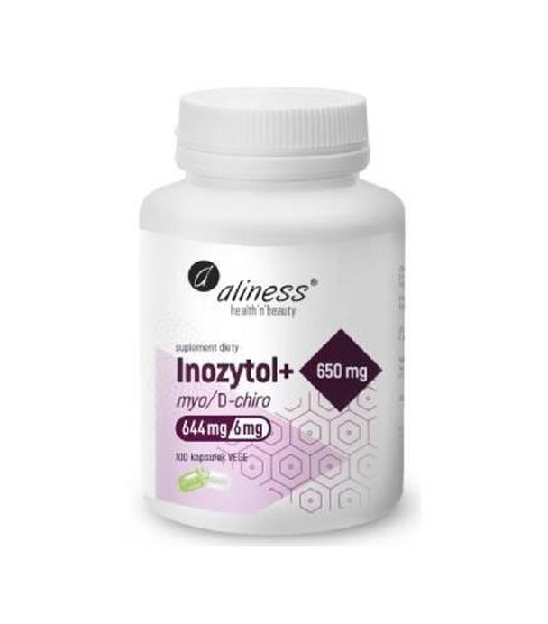 Aliness, Inozytol myo/D-chiro, 650 mg+B6, kapsułki, 100 sztuk