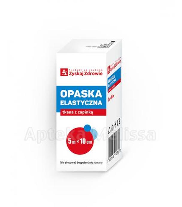 ZYSKAJ ZDROWIE Opaska elastyczna tkana z zapinką 5m x 10 cm - 1 szt.