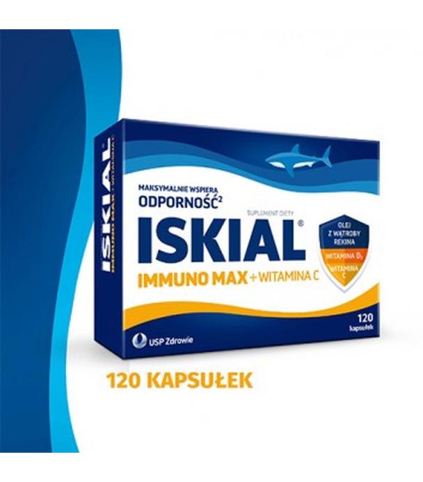 Iskial Immuno Max + Witamina C, 120 kaps., cena, wskazania, opinie - ważny do 2025-10-01