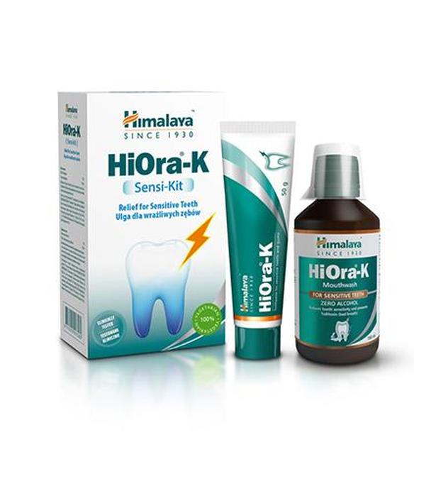 Himalaya HiOra-K Sensi-Kit Pasta do zębów + Płyn do płukania jamy ustnej - 50 g + 150 ml Do wrażliwych zębów