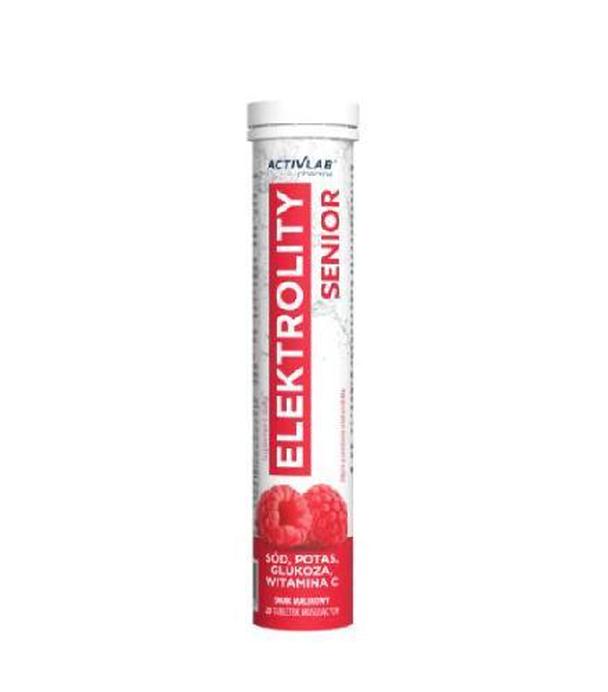 Activlab Elektrolity Senior smak malinowy, tabletki musujące, 20 sztuk