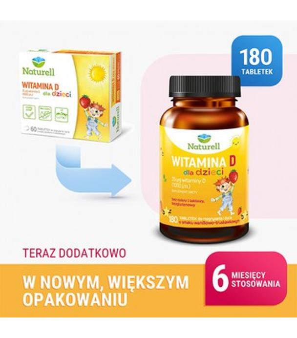 Naturell Witamina D dla dzieci, tabletki, 180 sztuk