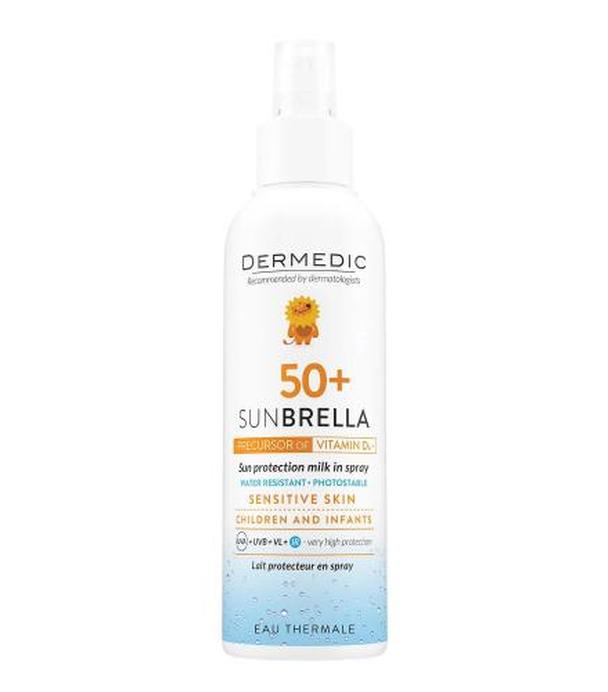 Dermedic Sunbrella, mleczko ochronne w sprayu SPF 50+ dla dzieci, 150 ml