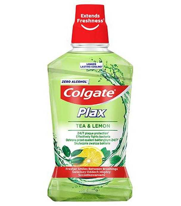 Colgate Plax Tea & Lemon Płyn do płukania jamy ustnej, 500 ml, cena, opinie, wskazania