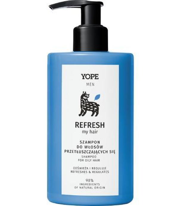 Yope Men Refresh My Hair  Szampon do włosów przetłuszczających się, 300 ml