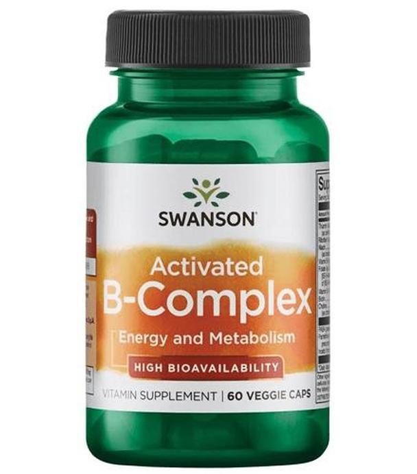 SWANSON Activated B-complex - 60 kaps. - stres, odporność, krążenie - cena, opinie, właściwości
