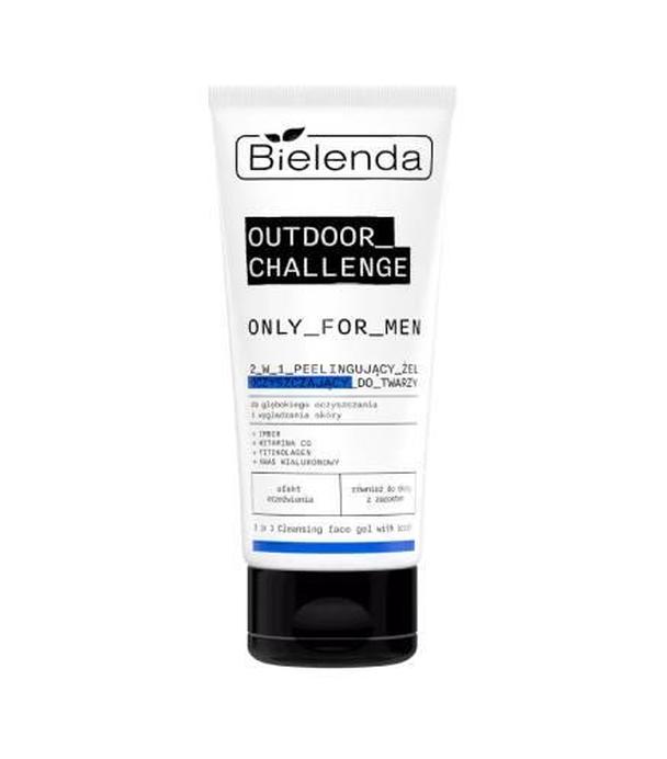 Bielenda Only For Men Outdoor Challenge 2w1, Peelingujący żel oczyszczający do twarzy, 150 g