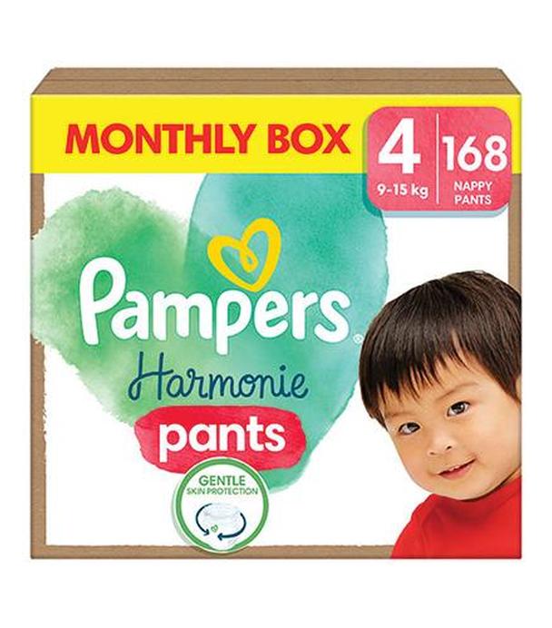 Pampers Harmonie Baby Pieluchomajtki, rozmiar 4, 9 kg-15 kg, 168 sztuk