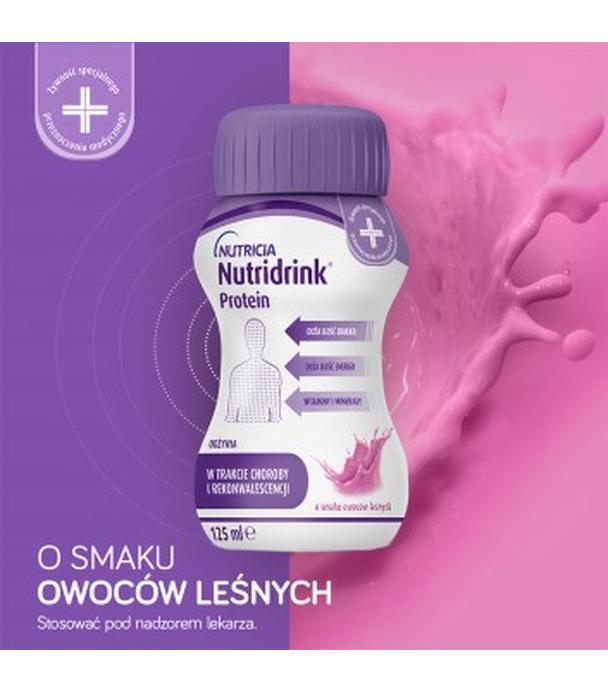 Nutridrink Protein, owoce leśne, 4 x 125 ml
