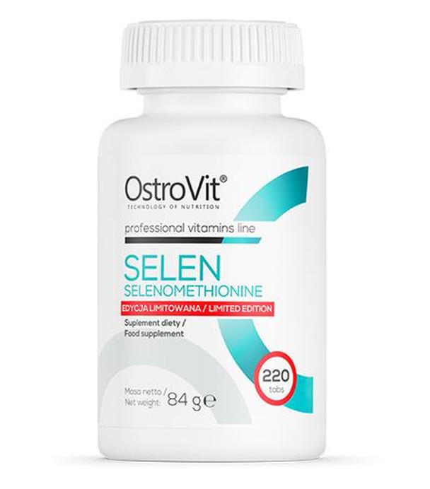 OstroVit Selen Selenomethionine  - 220 tabl. - cena, opinie, dawkowanie