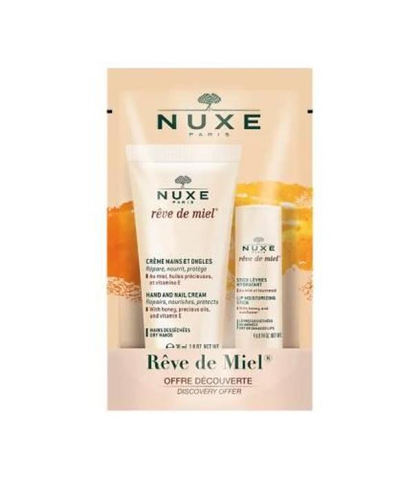 Nuxe Reve De Miel, Zestaw Krem do rąk, 30 ml + Pomadka do ust, 4 g