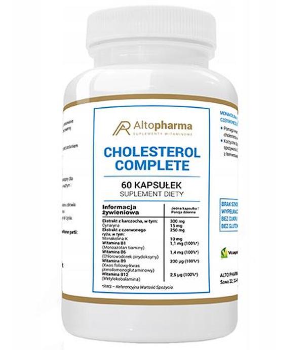 Altopharma Cholesterol Complete - 60 kaps. - cena, opinie, wskazania