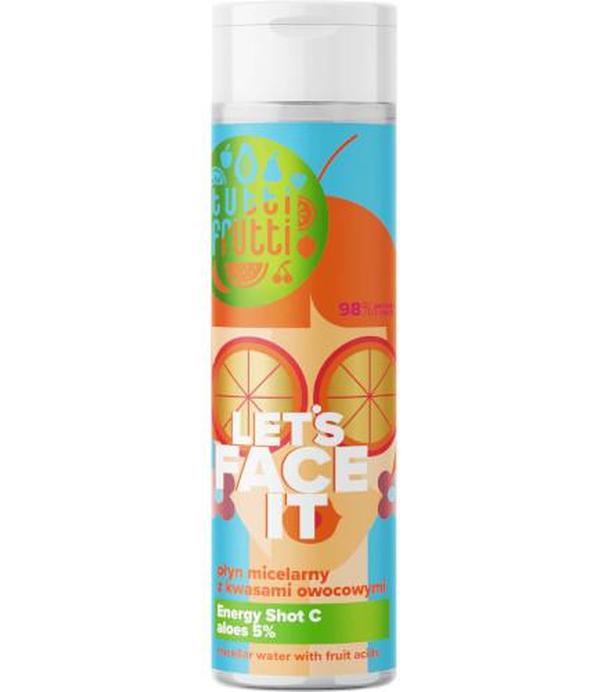 Tutti Frutti Let's Face It oczyszczający płyn micelarny z kwasami owocowymi i aloesem 5% + Energy Shot C 200 ml