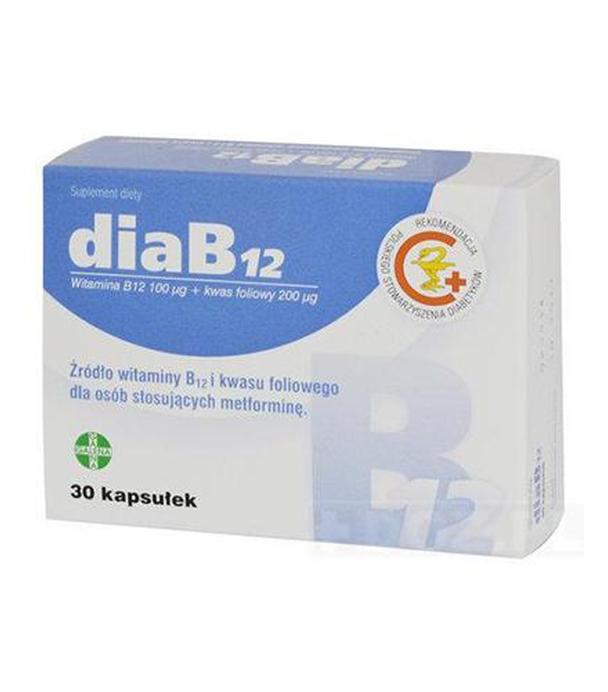 DIAB12 witamina B12 i kwas foliowy, kapsułki, 30 sztuk