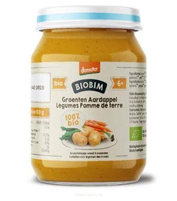 Biobim Ekologiczny obiadek warzywny Słodkie ziemniaczki z marchewką powyżej 4 miesiąca życia, 190 g, cena, opinie, właściwości