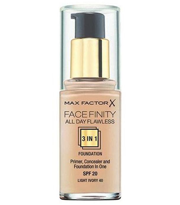 Max Factor Face Finity All Day Flawless 3w1 SPF 20 Podkład do twarzy 40 Light ivory - 30 ml - cena, opinie, skład