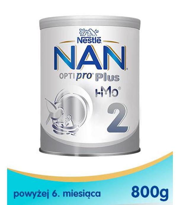 Nestle NAN OPTIPRO Plus 2 HM-O Mleko następne dla niemowląt powyżej 6 miesiąca, 800 g
