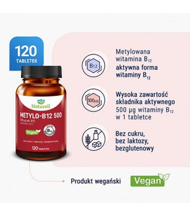 Naturell Metylo-B12 500, 120 tabletek