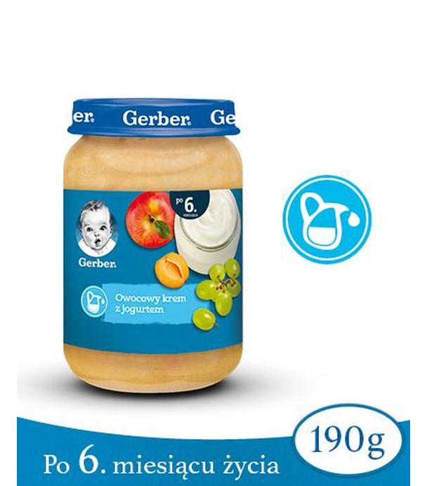 GERBER Deserek owocowy krem z jogurtem po 6 miesiącu - 190 g - cena, opinie, składniki