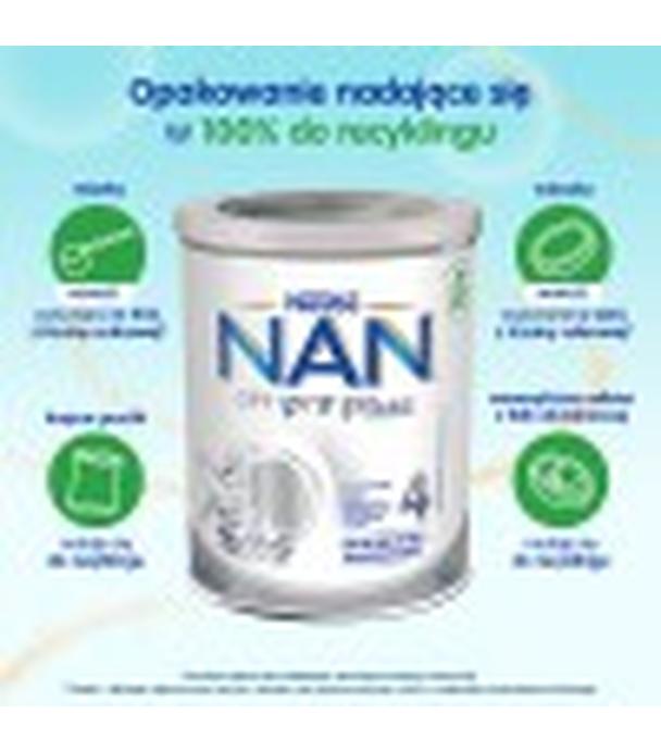 Nestle NAN OPTIPRO Plus 4 Mleko modyfikowane junior dla dzieci po 2 roku,4x 800 g (puszka)