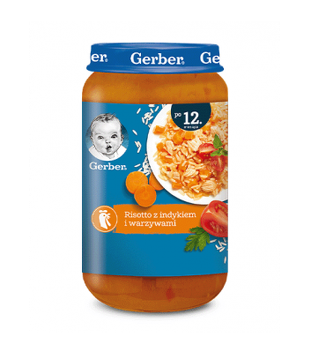 GERBER JUNIOR Obiadek risotto z indykiem i warzywami po 12 miesiącu - 250 g