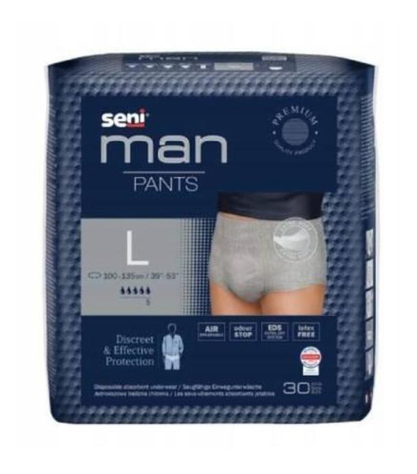 Seni Man Pants, Majtki chłonne, 5 kropli, rozmiar L, 30 sztuk