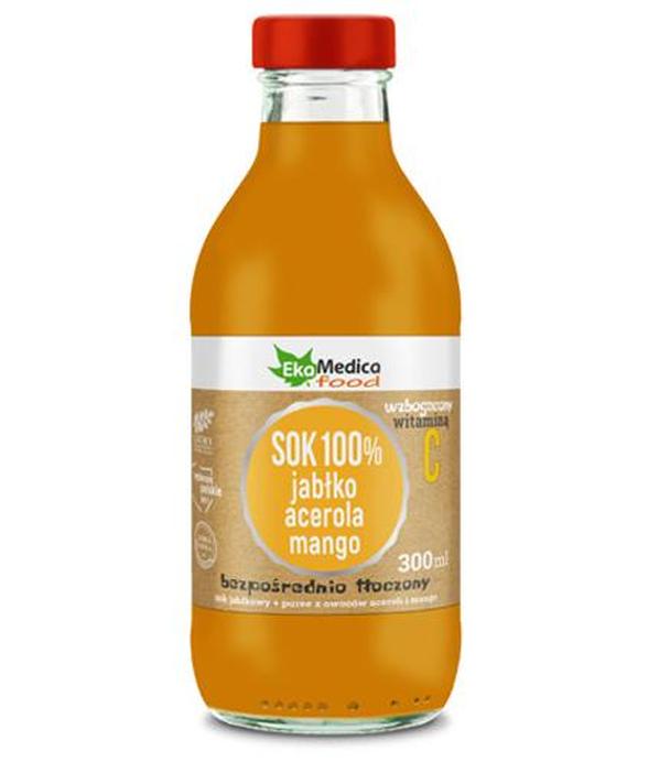 EkaMedica Jabłko, acerola, mango Sok - 300 ml - cena, opinie, właściwości